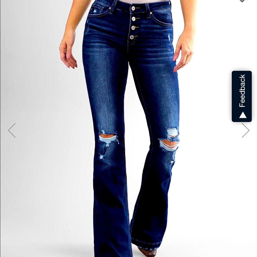 Kancan Mid-Rise Flare Stretch Jean